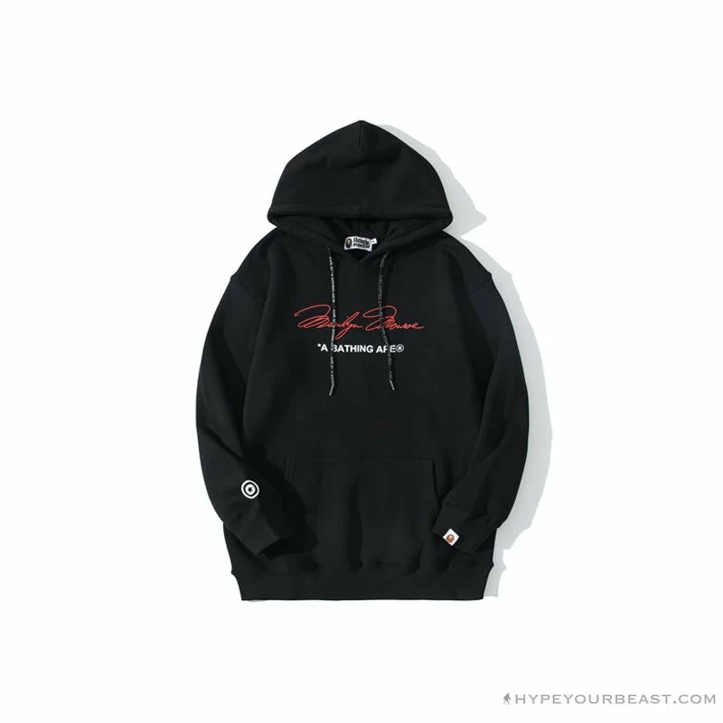 Clothes BAPE Marilyn Monroe Camouflage Background Hoodie ‘BLACK’