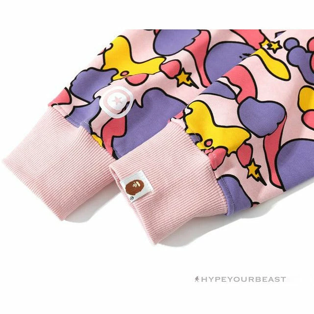 BAPE Shark Head STA Star Camouflage Hoodie ‘PINK’