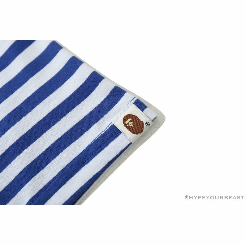 Clothes BAPE Baby Milo Sesame Street Striped Tee Shirt ‘BLUE’