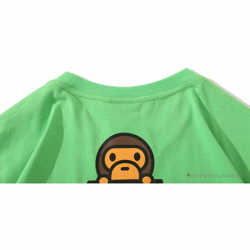 Clothes BAPE Baby Milo Watermelon Little Monkey Tee Shirt ‘GREEN’
