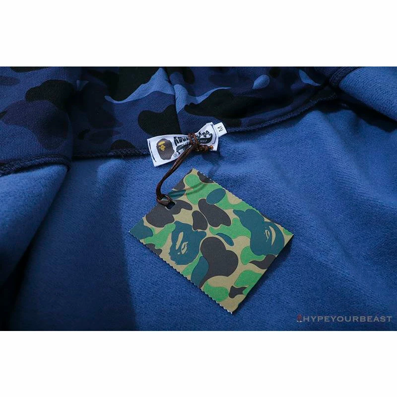 BAPE X PSG Paris Saint-Germain Camouflage Blue Hoodie Clothes