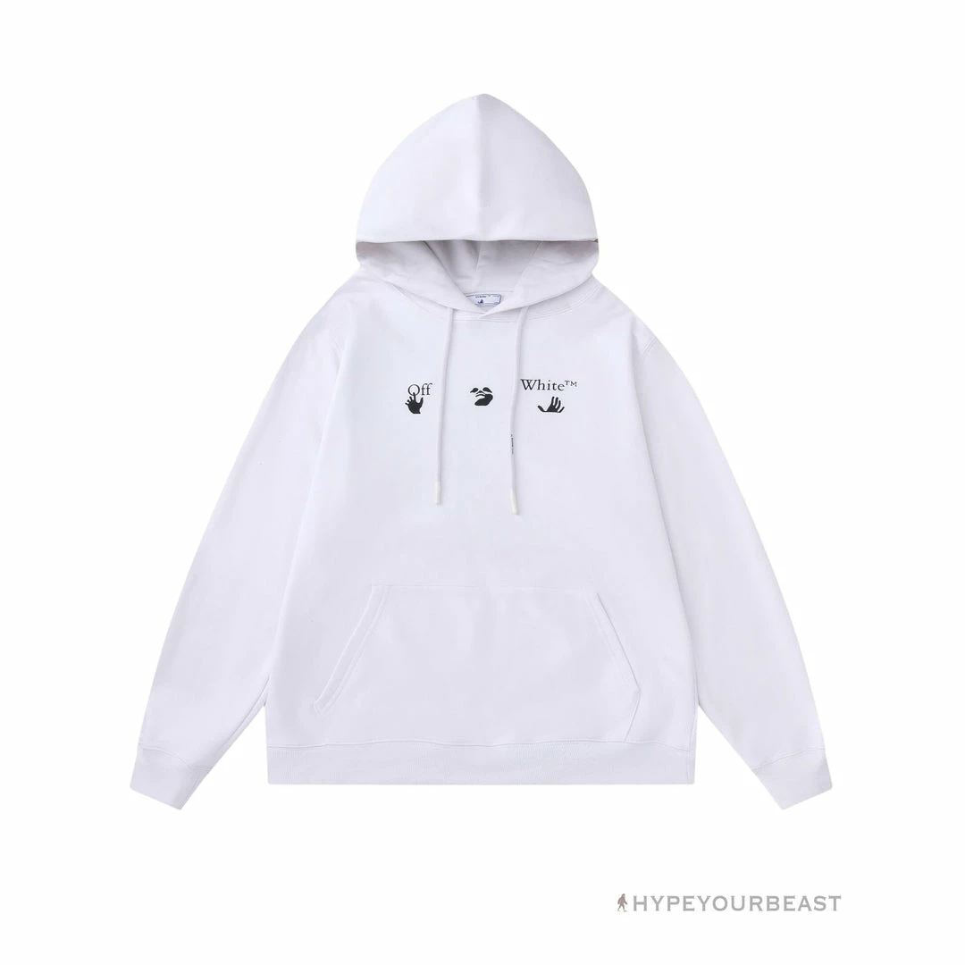 HypeYourBeast Off White Hoodie Red Orange – White Hoodies & Jackets