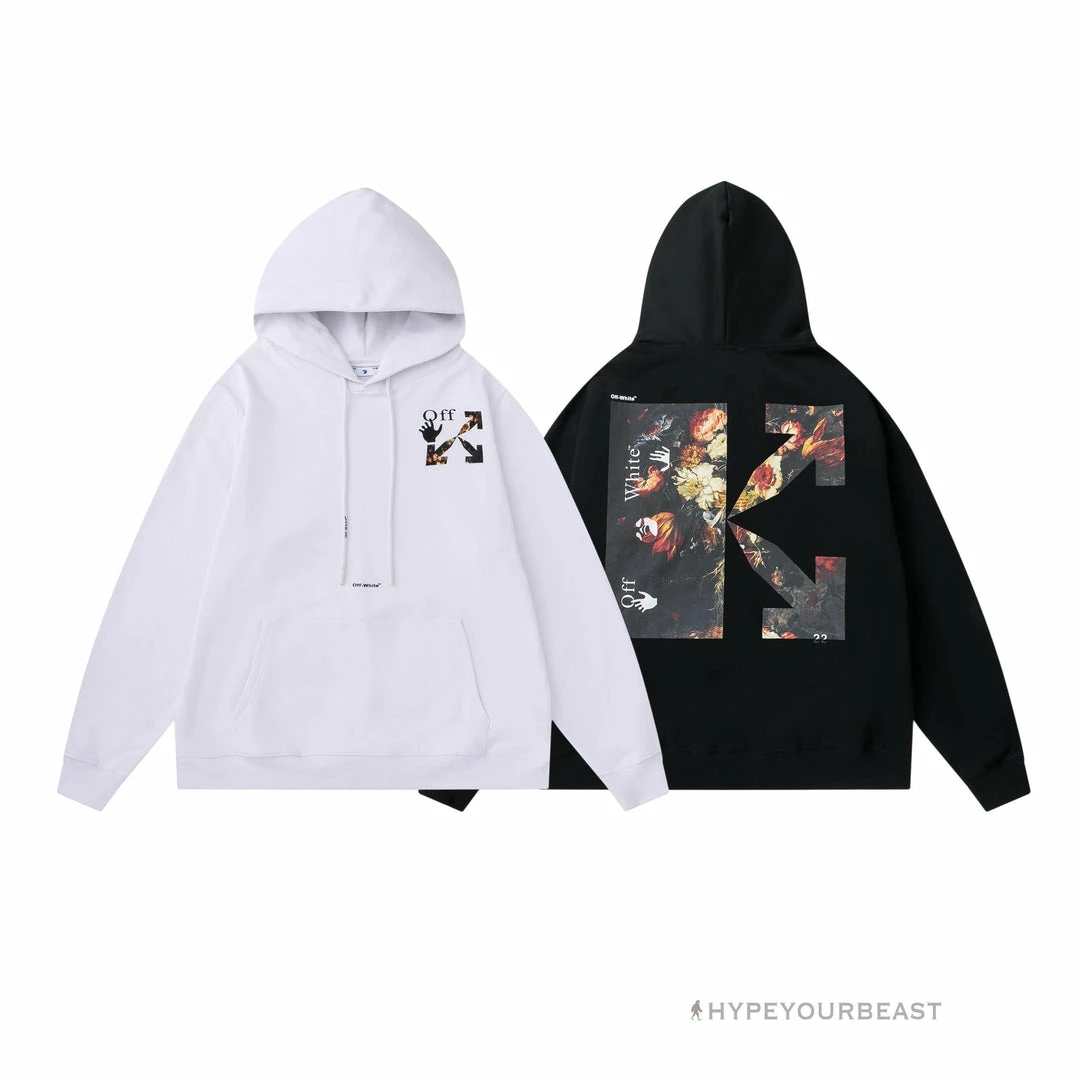 HypeYourBeast Off White Hoodie Jabba Flower – Black Hoodies & Jackets