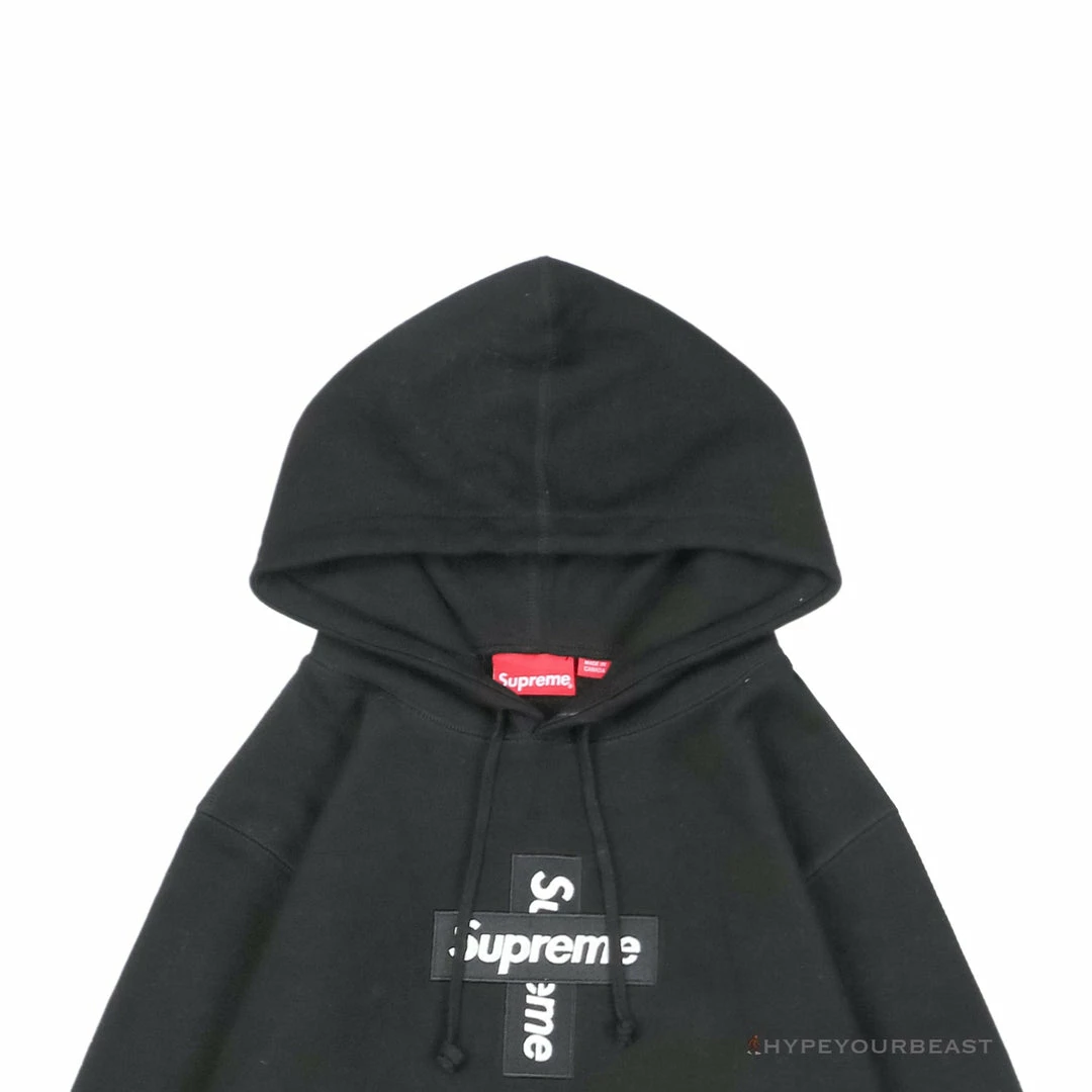 hypeyourbeast hoodies & jackets S*p*e cross box logo hoodie black