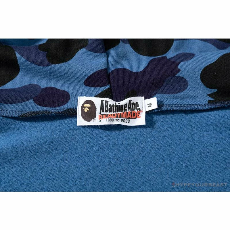 BAPE X Readymade Tiger Head Foam Camouflage Hoodie ‘BLUE’ Clothes