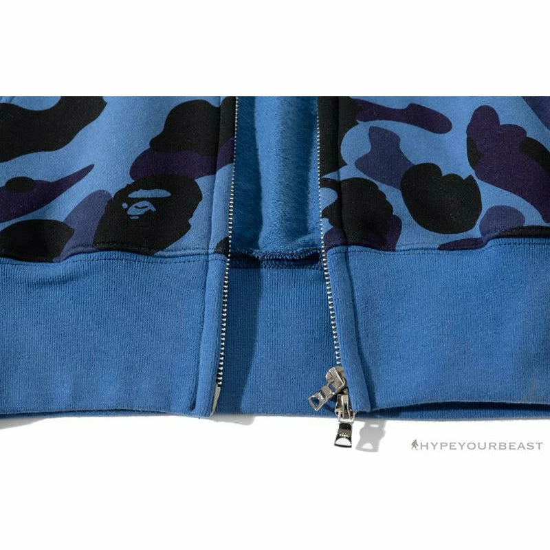 BAPE X Readymade Tiger Head Foam Camouflage Hoodie ‘BLUE’ Clothes
