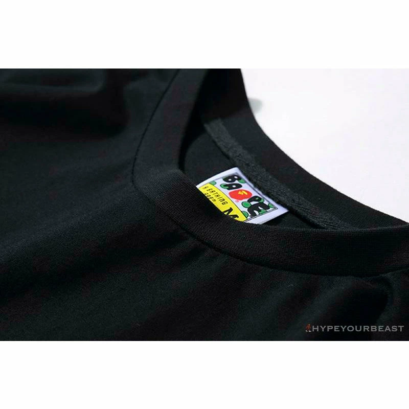 Clothes BAPE APES TOGETHER English Alphabet Ape Head Long Sleeve Shirt ‘BLACK’