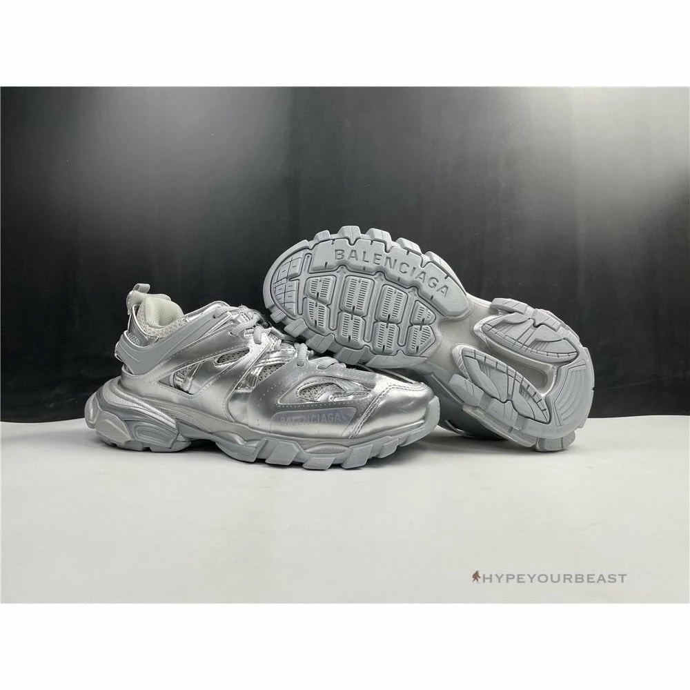 hypeyourbeast Ba*len*cia*ga track bcg track sneakers 3.0 grey metallic