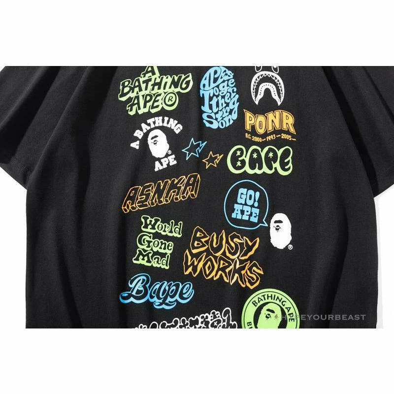 BAPE Street Graffiti Tee Shirt ‘BLACK’
