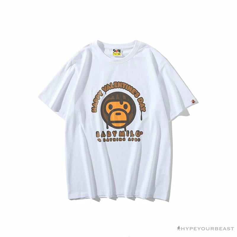 BAPE Baby Milo Valentine’s Day Chocolate Tee Shirt ‘WHITE’ Clothes