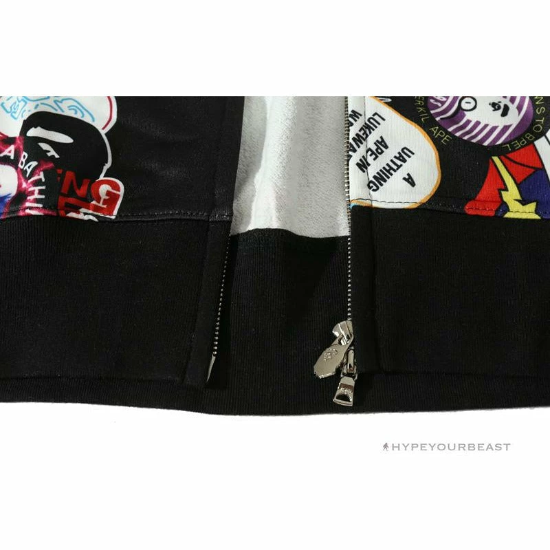 Clothes BAPE Badge LOGO Sticker Style Stitching Hoodie