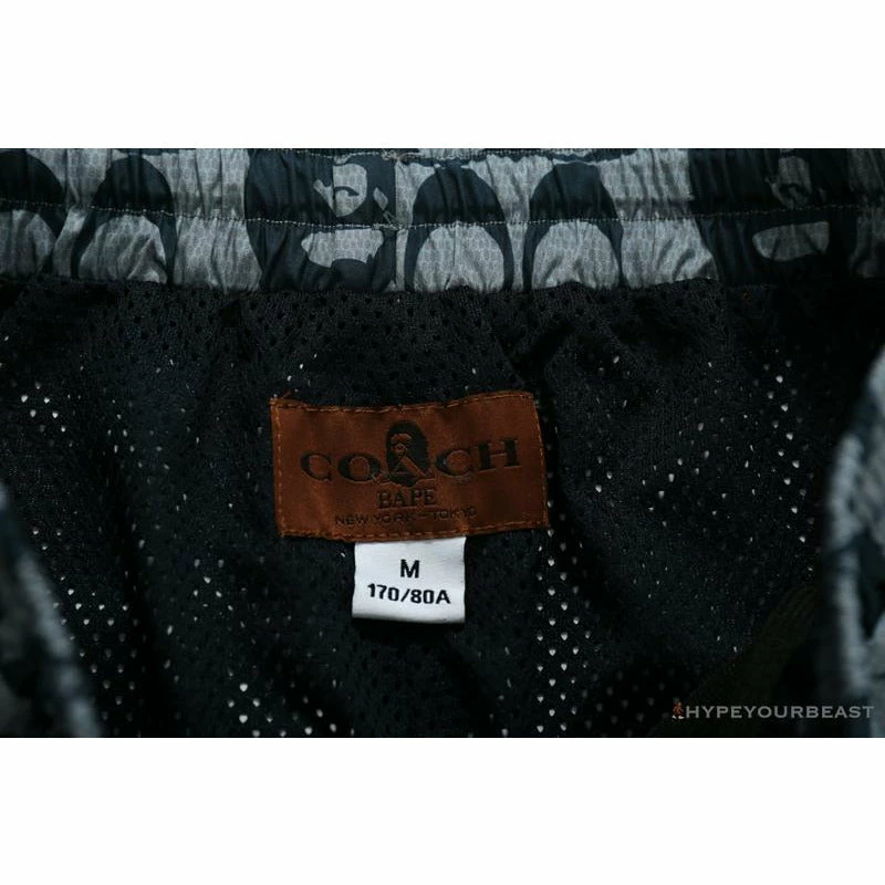 BAPE X COACH Co-Branded Grey-Blue Shorts Clothes