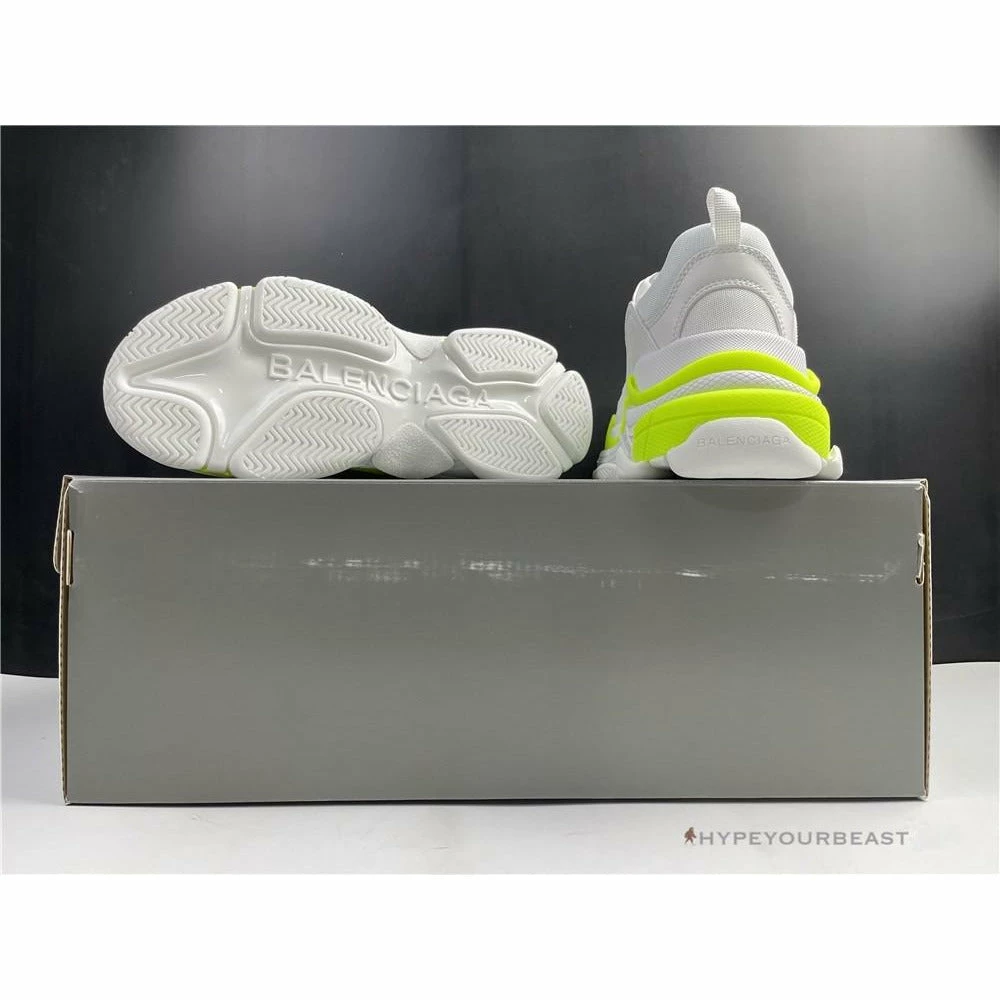 hypeyourbeast bcg triple s white neon yellow Ba*len*cia*ga triple s