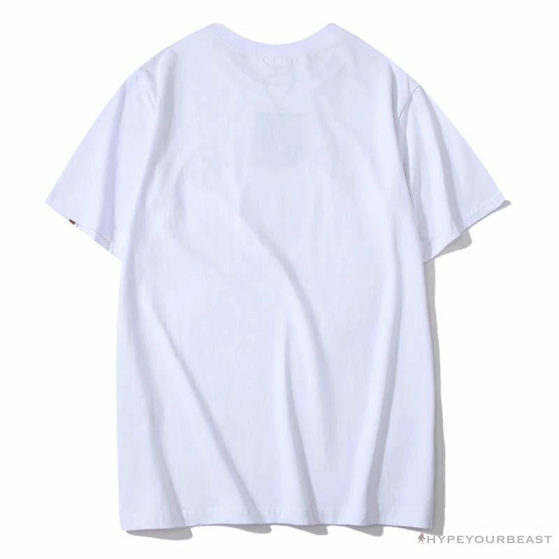 BAPE Tiger Pattern Camouflage Ape Initials Tee Shirt ‘WHITE’ Clothes