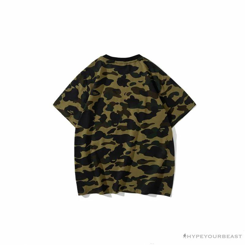 BAPE KIDS Color Ape Head Camouflage Tee Shirt ‘GREEN’ Clothes