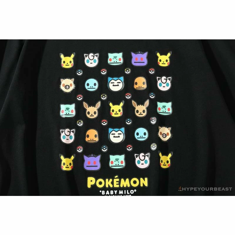 BAPE Baby Milo Pokémon Tee Shirt ‘BLACK’ Clothes