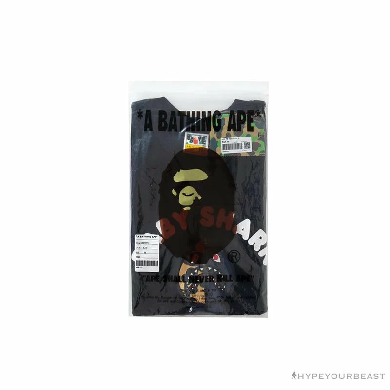 Clothes BAPE Baby Shark Red Shark Tee Shirt ‘BLACK’