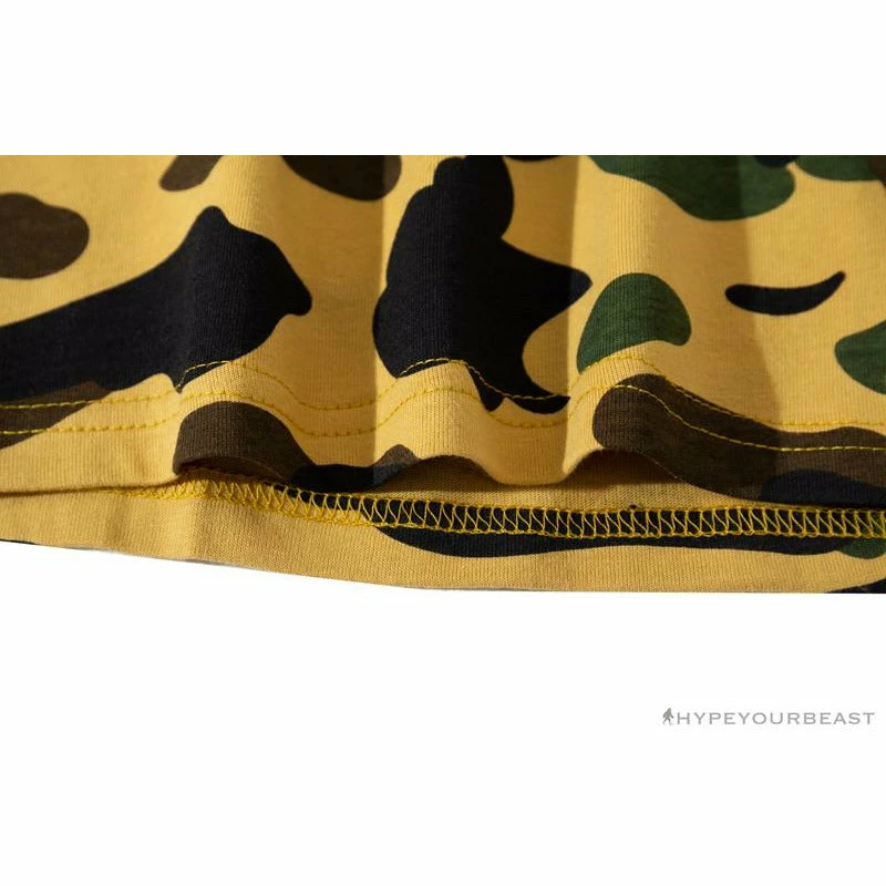 Clothes BAPE KIDS Color Ape Head Camouflage Tee Shirt ‘YELLOW’