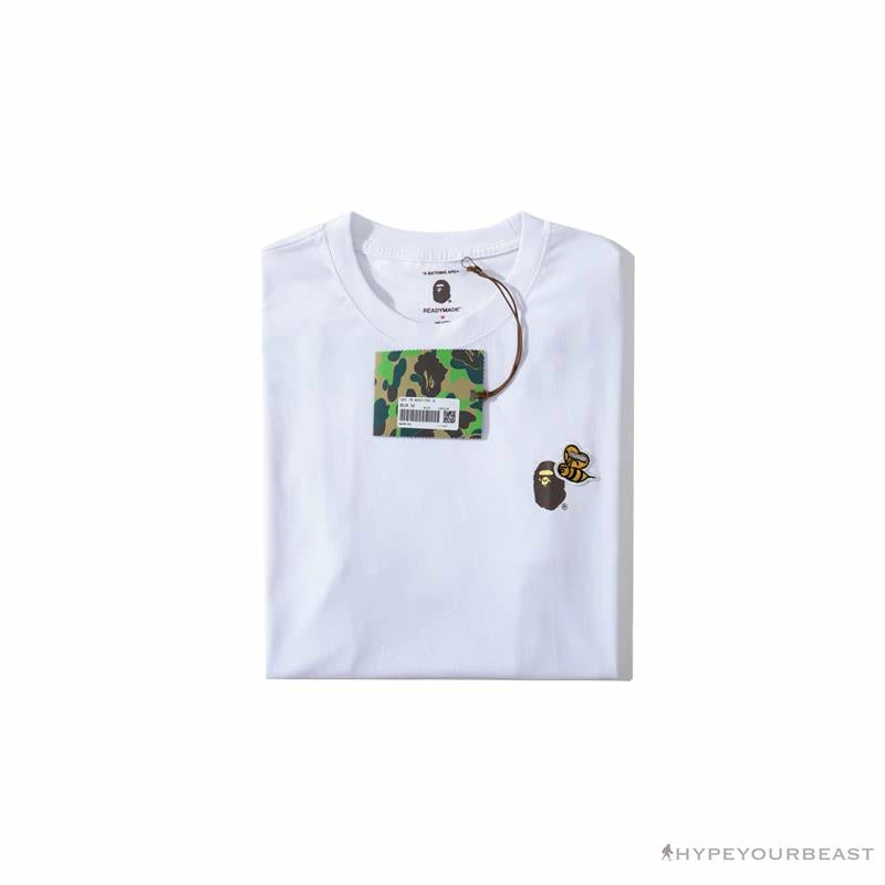 Clothes BAPE Readymade Small Bee Camouflage Letter Tee Shirt ‘PINK’