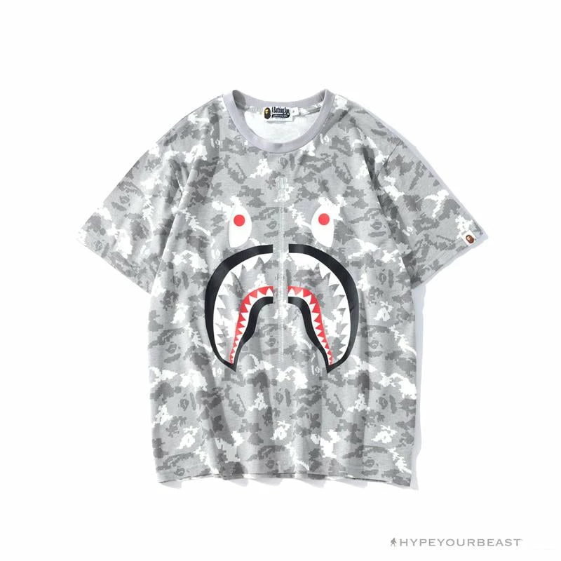 BAPE Digital Pixel Camouflage Tee Shirt ‘GREY’