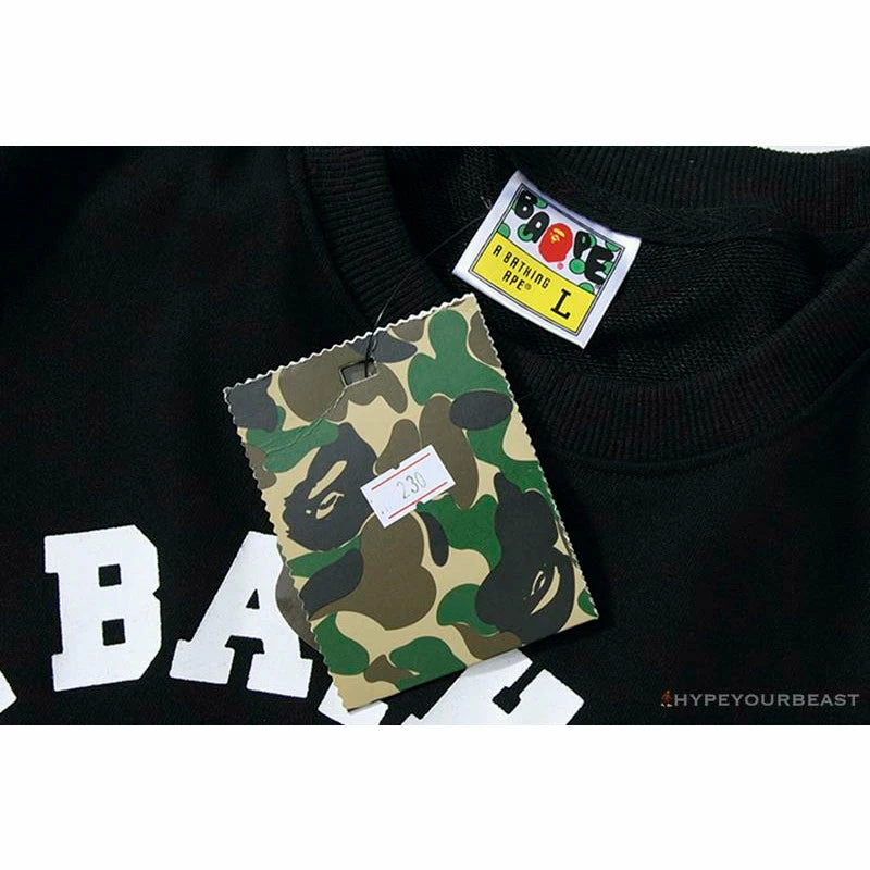 BAPE X Bathing Ape Head Long Sleeve Shirt ‘BLACK’