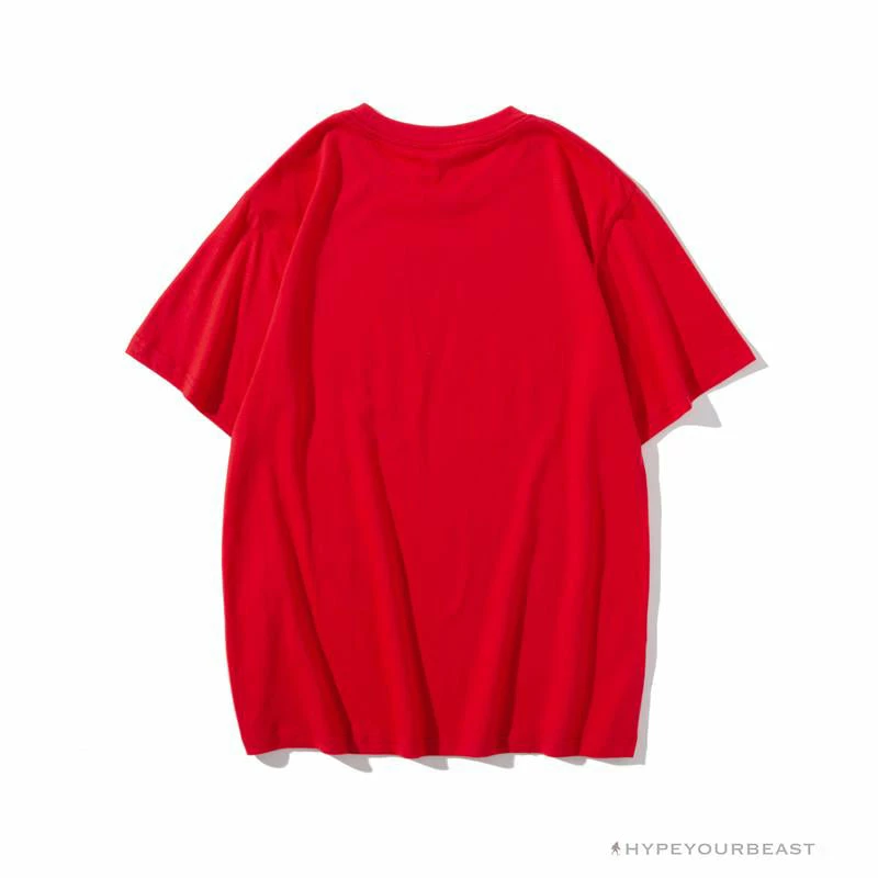 Clothes BAPE Street Graffiti Tee Shirt ‘RED’