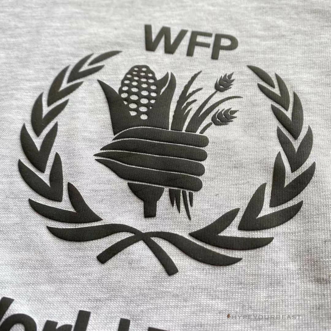 bcg S*pport word food programme tee shirt grey