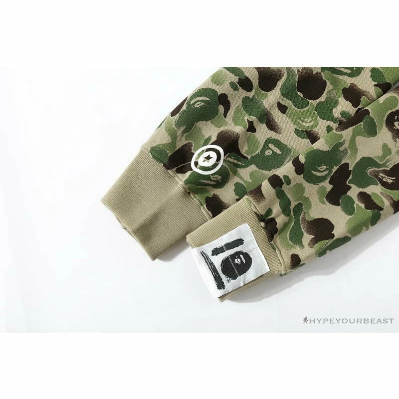 Clothes BAPE Chinese Style Ink Camouflage 10th Anniversary Limited Hoodie ‘GREEN’