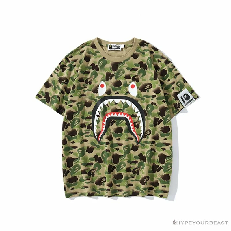 BAPE Chinese Style Ink 10th Anniversary Camouflage Tee Shirt ‘GREEN’