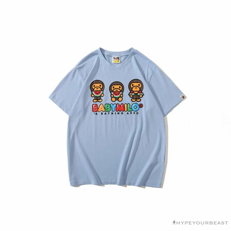 Clothes BAPE Baby Milo Watermelon Little Monkey Tee Shirt ‘BLUE’
