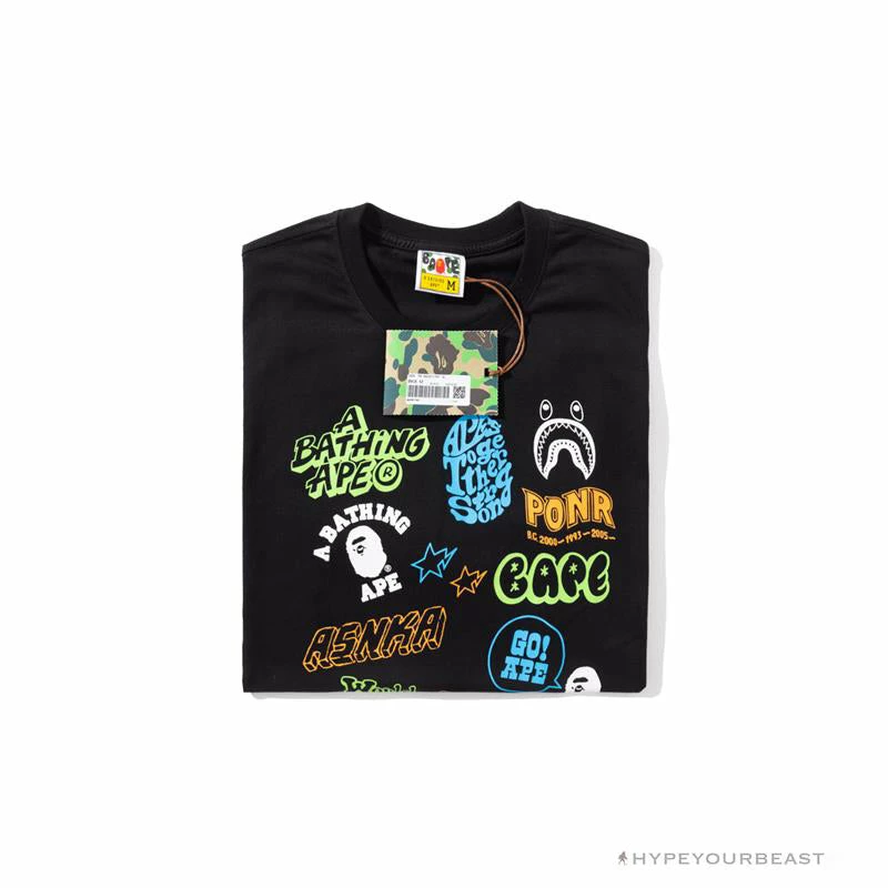BAPE Street Graffiti Tee Shirt ‘BLACK’