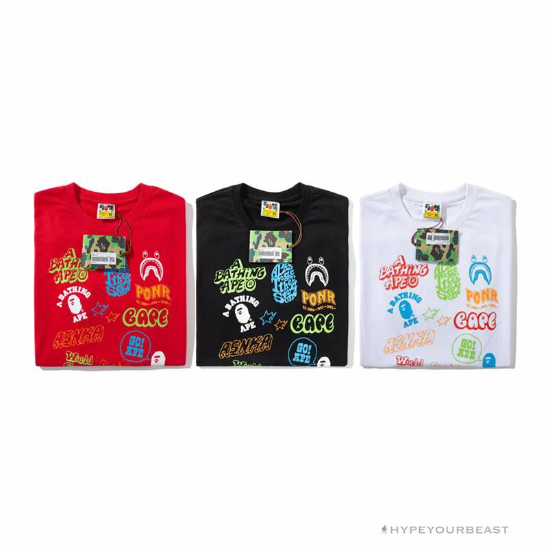 BAPE Street Graffiti Tee Shirt ‘WHITE’
