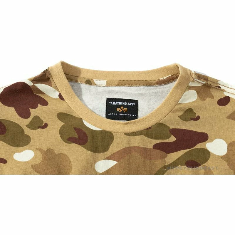 Clothes BAPE Military Style Desert Camouflage Tee Shirt ‘YELLOW’