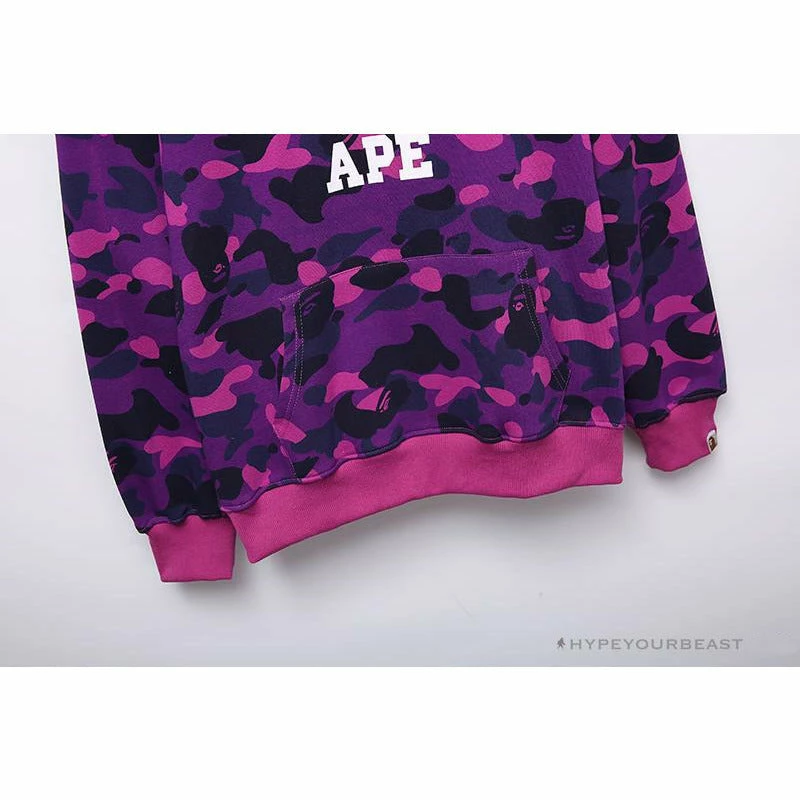 BAPE X Bathing Ape Head Camouflage Hoodie ‘PURPLE’
