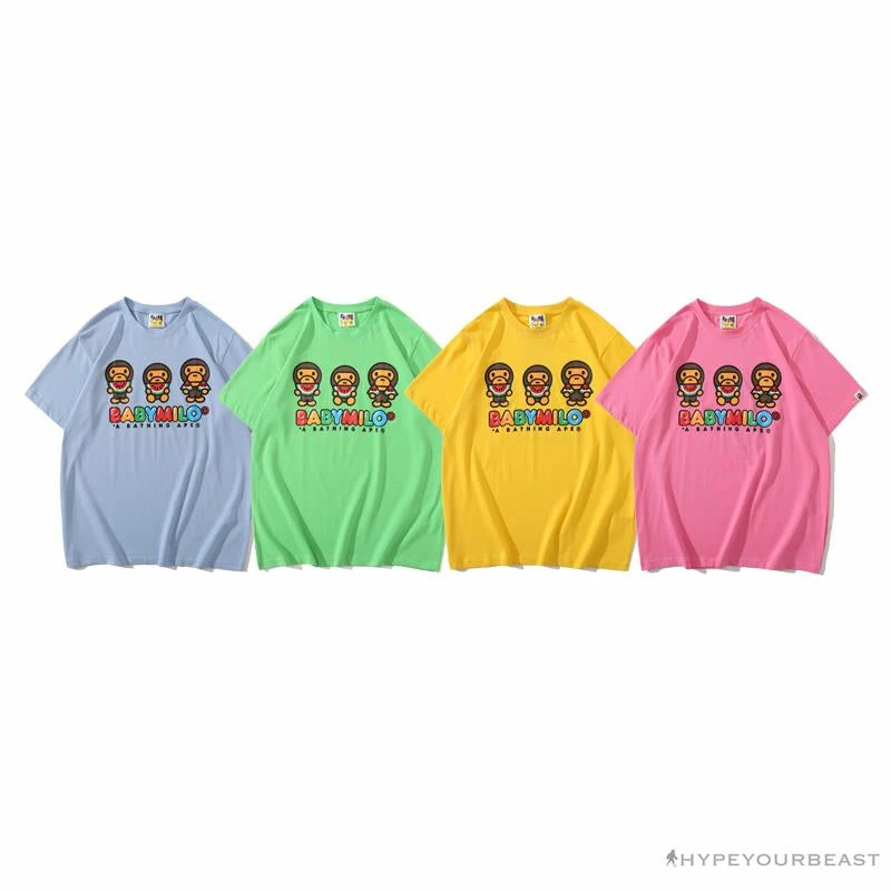 Clothes BAPE Baby Milo Watermelon Little Monkey Tee Shirt ‘BLUE’
