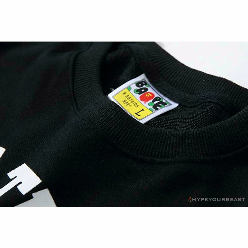 BAPE X Bathing Ape Head Long Sleeve Shirt ‘BLACK’