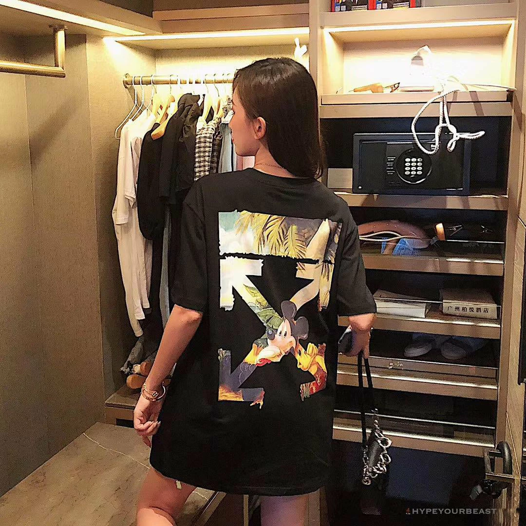 OFF-WHITE Disney Spring X Summer Mickey With Pluto Tee Shirt ‘BLACK’ T-Shirts